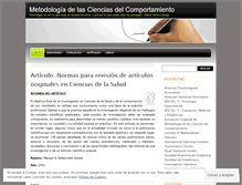 Tablet Screenshot of metodologiacomportamiento.wordpress.com