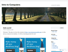 Tablet Screenshot of introtocomputers.wordpress.com