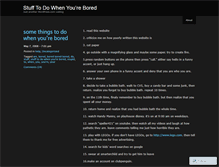 Tablet Screenshot of boredboredbored.wordpress.com