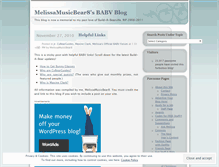 Tablet Screenshot of melissamusicbear8.wordpress.com