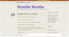 Desktop Screenshot of humblemouths.wordpress.com