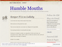 Tablet Screenshot of humblemouths.wordpress.com