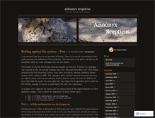 Tablet Screenshot of acinonyxscepticus.wordpress.com