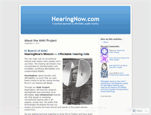 Tablet Screenshot of hearingnow.wordpress.com