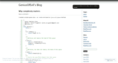 Desktop Screenshot of geniusofevil.wordpress.com