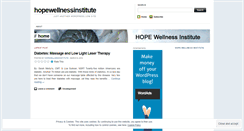 Desktop Screenshot of hopewellnessinstitute.wordpress.com