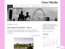 Tablet Screenshot of ciaosheila.wordpress.com