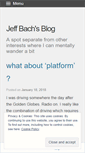 Mobile Screenshot of jeffbach.wordpress.com