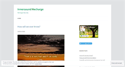 Desktop Screenshot of innersoundrecharge.wordpress.com