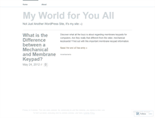Tablet Screenshot of myworld4uall.wordpress.com