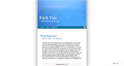 Desktop Screenshot of fuckyou.wordpress.com