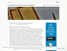 Tablet Screenshot of larenovaciondelaspalabras.wordpress.com