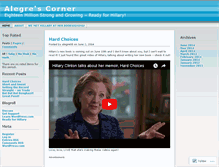 Tablet Screenshot of alegrescorner.wordpress.com