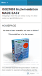 Mobile Screenshot of iso27001implementation.wordpress.com