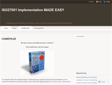 Tablet Screenshot of iso27001implementation.wordpress.com