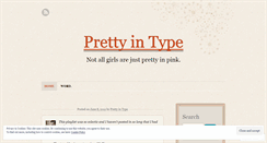 Desktop Screenshot of prettyintype.wordpress.com