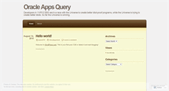 Desktop Screenshot of oracleappsquery.wordpress.com