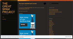Desktop Screenshot of greatspamproject.wordpress.com