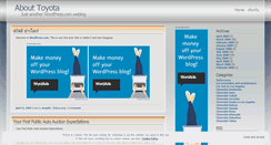 Desktop Screenshot of mytoyota.wordpress.com