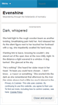 Mobile Screenshot of evenshine.wordpress.com