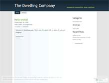 Tablet Screenshot of dwellingcompany.wordpress.com