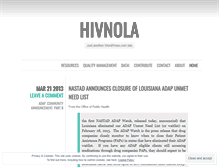 Tablet Screenshot of hivnola.wordpress.com