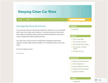 Tablet Screenshot of cleanrims.wordpress.com