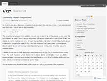 Tablet Screenshot of 1over137.wordpress.com