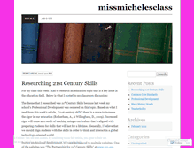 Tablet Screenshot of missmichelesclass.wordpress.com