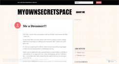 Desktop Screenshot of myownsecretspace.wordpress.com