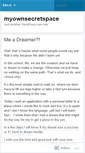 Mobile Screenshot of myownsecretspace.wordpress.com