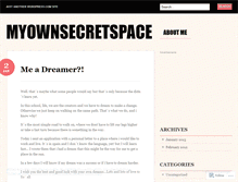 Tablet Screenshot of myownsecretspace.wordpress.com