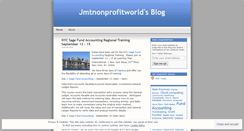 Desktop Screenshot of jmtnonprofitworld.wordpress.com