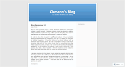 Desktop Screenshot of ckmann.wordpress.com