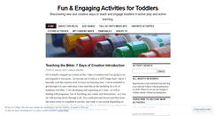 Desktop Screenshot of engagingtoddleractivities.wordpress.com