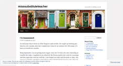 Desktop Screenshot of misssubstituteteacher.wordpress.com