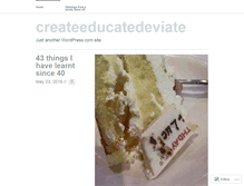 Tablet Screenshot of createeducatedeviate.wordpress.com