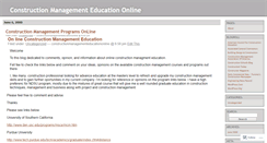 Desktop Screenshot of constructionmanagementeducationonline.wordpress.com