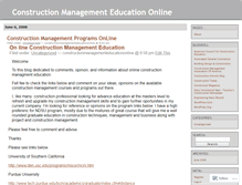 Tablet Screenshot of constructionmanagementeducationonline.wordpress.com