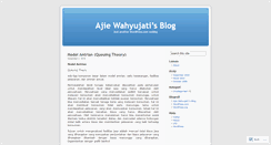 Desktop Screenshot of ajiewahyujati.wordpress.com