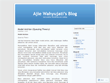 Tablet Screenshot of ajiewahyujati.wordpress.com