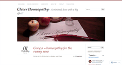 Desktop Screenshot of cleverhomeopathy.wordpress.com