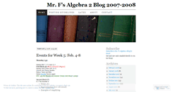 Desktop Screenshot of mrfsalgebra2.wordpress.com