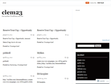 Tablet Screenshot of clem23.wordpress.com