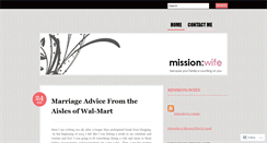 Desktop Screenshot of missionwife.wordpress.com
