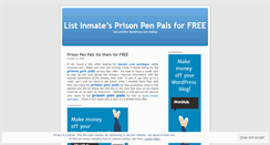 Desktop Screenshot of prisonpenpals4free.wordpress.com