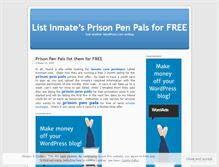 Tablet Screenshot of prisonpenpals4free.wordpress.com