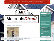 Tablet Screenshot of materialsdirectusa.wordpress.com