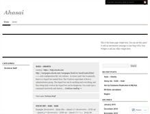 Tablet Screenshot of ahasai.wordpress.com