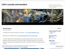 Tablet Screenshot of lifecaveats.wordpress.com